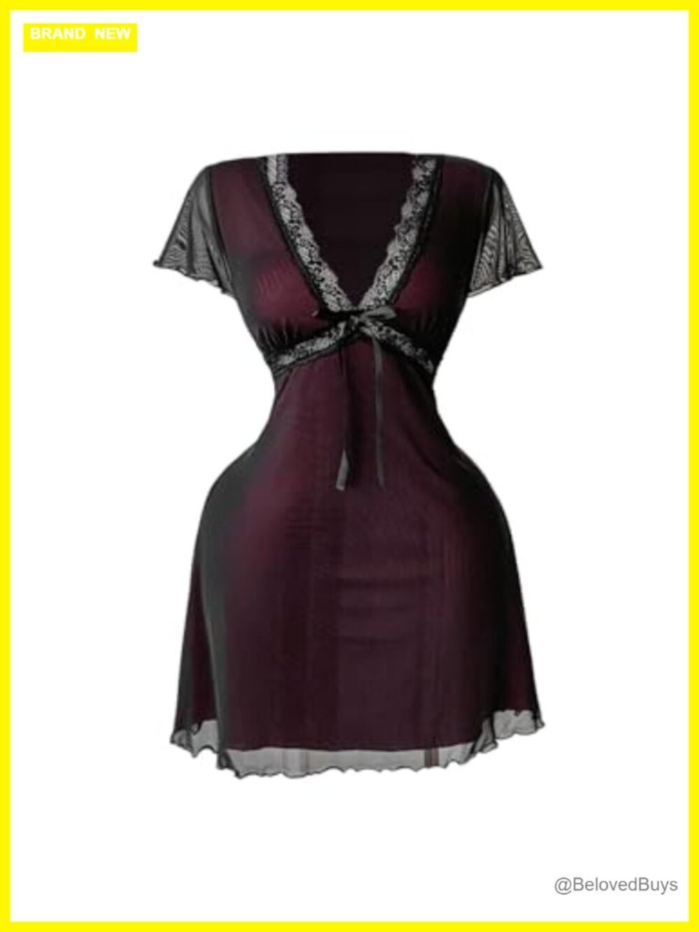 Plus Size Y2k Floral Lace Gothic Mesh A-Line Mini Dress Grunge Punk